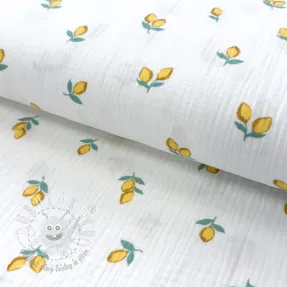 Dvojitá gázovina/mušelín Fruits lemon ORGANIC